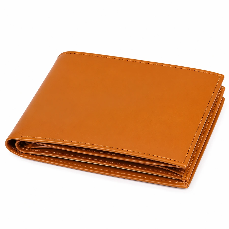 Premium Genuine Leather Wallet for Men – Slim Bifold with 6 Card Slots & Cash Compartment